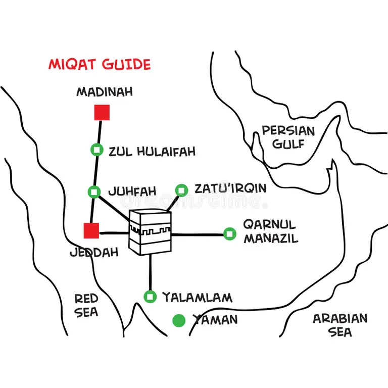 Peta Miqot Haji dan Umroh